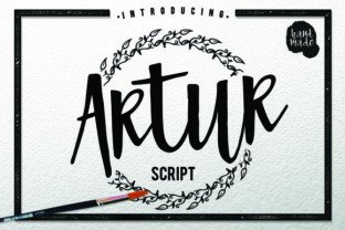 Artur: A Modern Script Typeface for Editorial Design