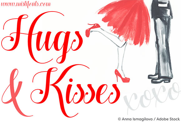 Hugs and Kisses: An Elegant Script Font for Modern Branding
