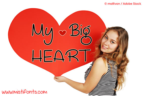 My Big Heart: A Handwritten Typeface for Dynamic Web Design