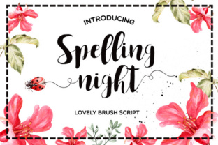 Spelling Night: A Romantic Script Typeface for Editorial Design