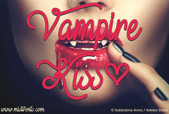 Why Vampire Kiss Is the Perfect Script Font for Editorial Design